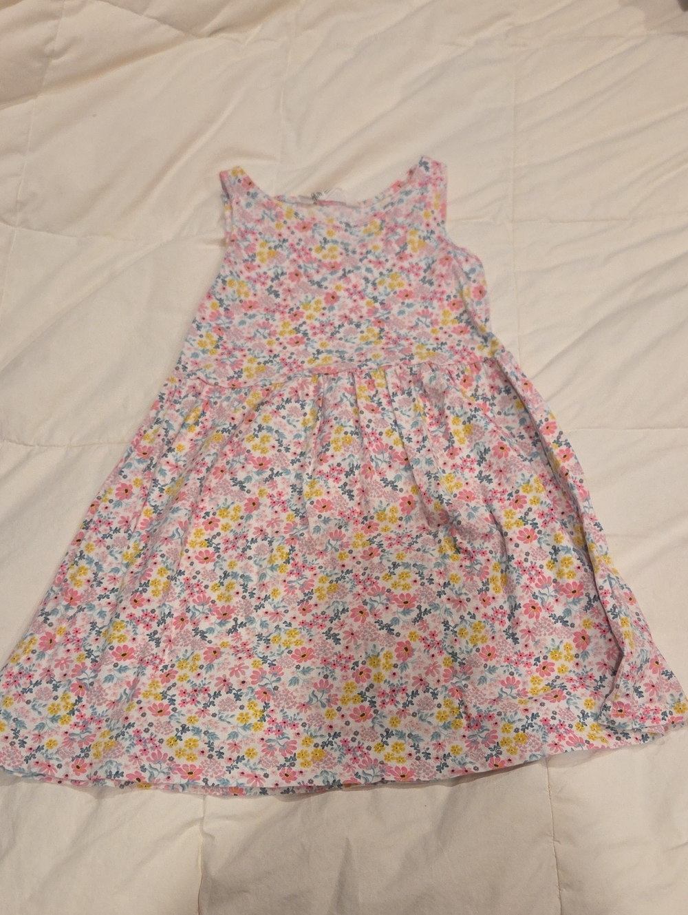 Girls Sleeveless Floral Dress 6-8